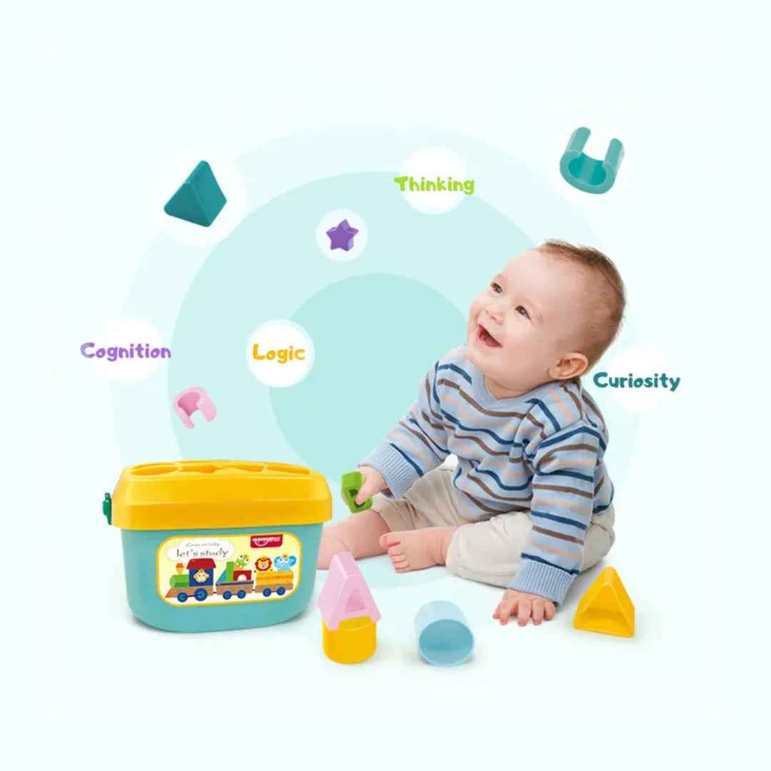 Shape Sorting Blocks - First Building Blocks Baby Toy - Toyspry