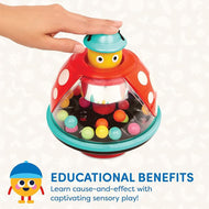 Battat Ladybug Push Toy: Fun for Developing Motor Skills in Toddlers!
