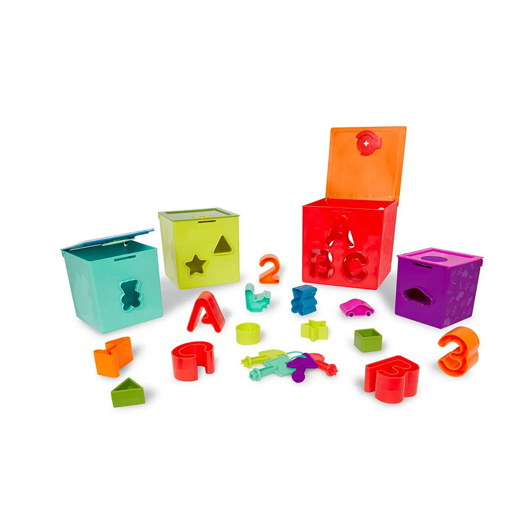 Battat Lock & Learn Cubes Educational Toy - Toyspry