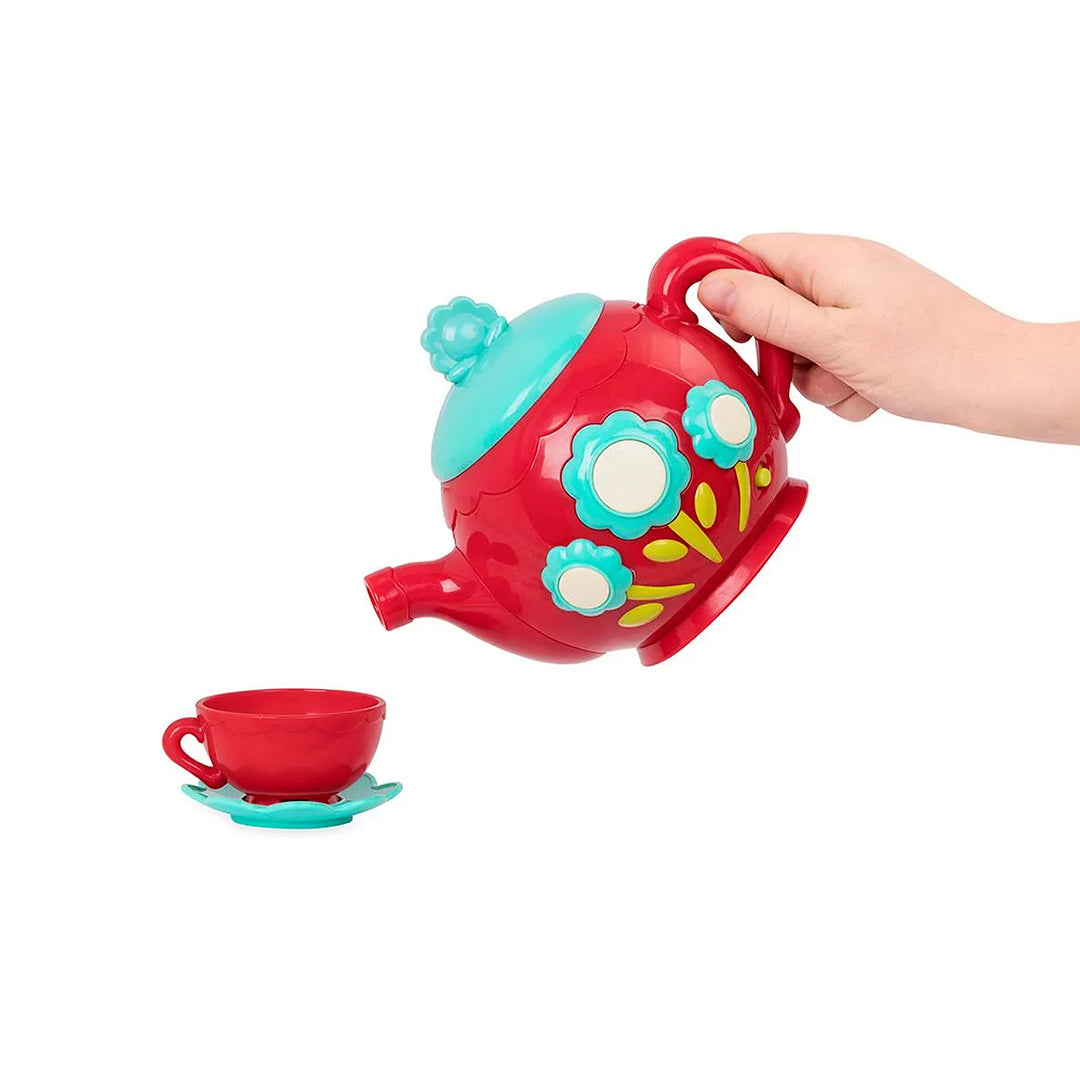 Battat 9-Piece Musical Tea Set Interactive Party Kit - Toyspry