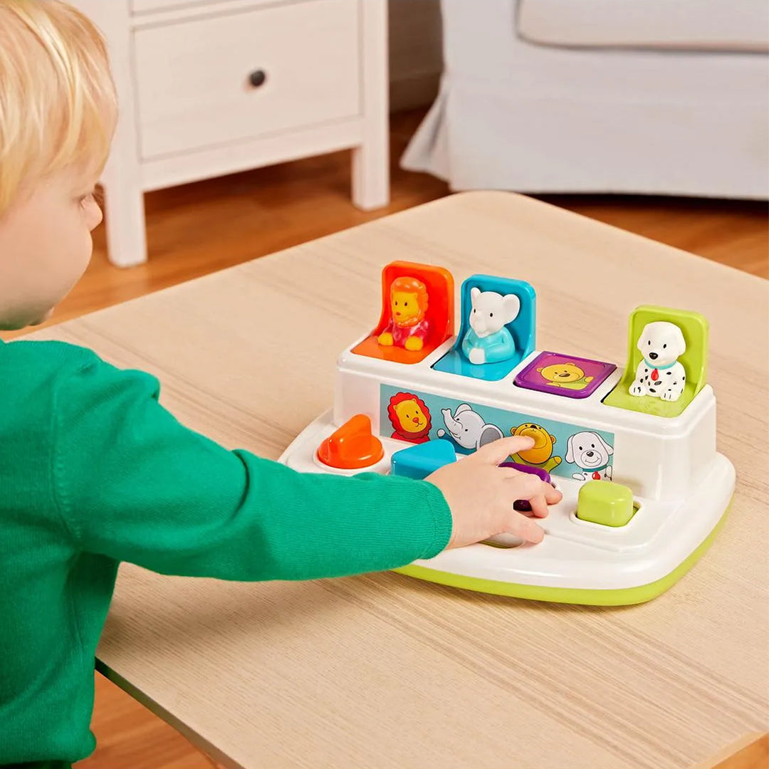 Battat Pop-Up Pals - Interactive Animal Toy for Babies and Toddlers
