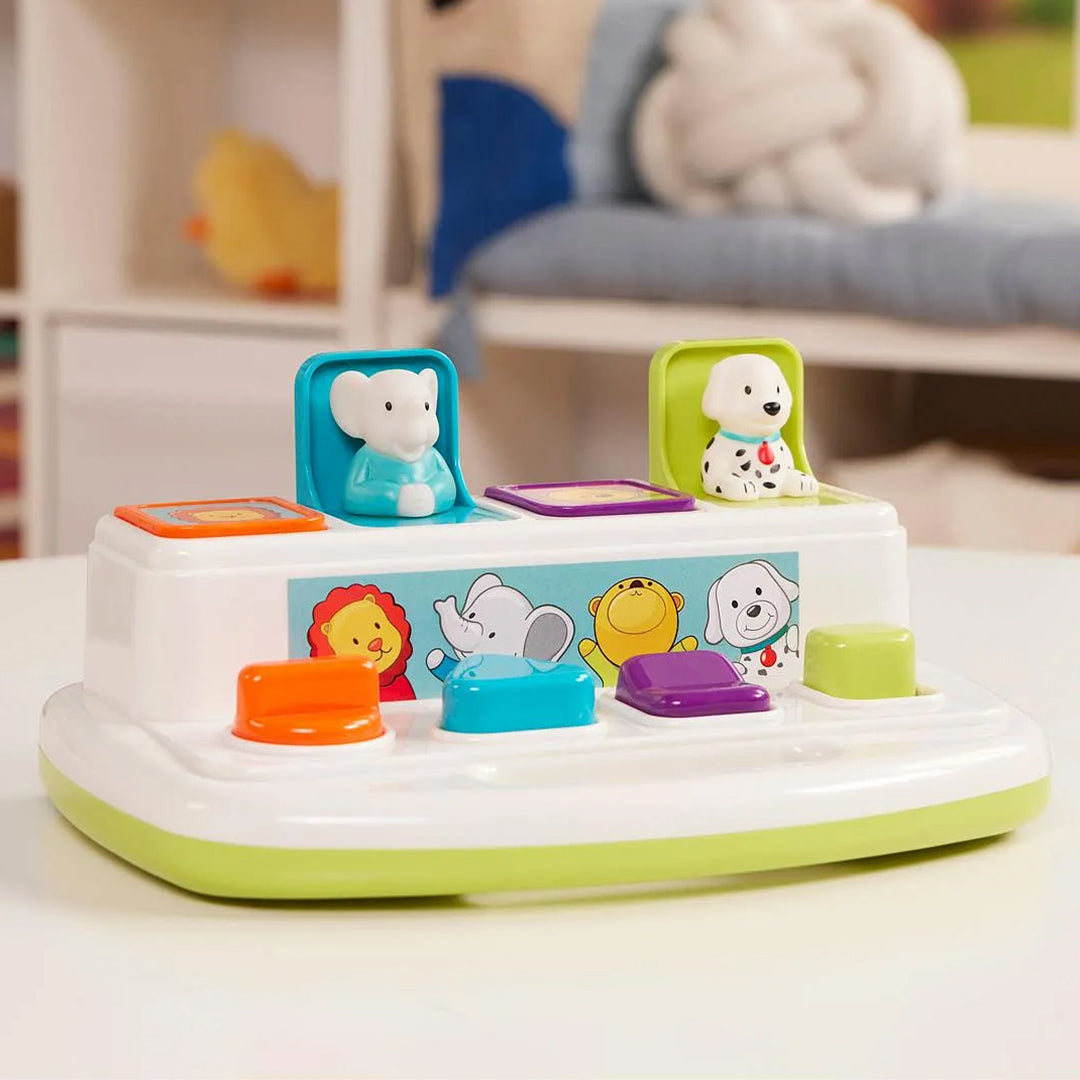 Battat Pop-Up Pals - Interactive Animal Toy for Babies and Toddlers