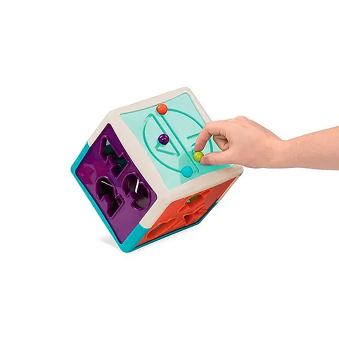 Battat Shape Sorter Cube & Stacking Rings - 2-in-1 Educational Toy for Toddlers