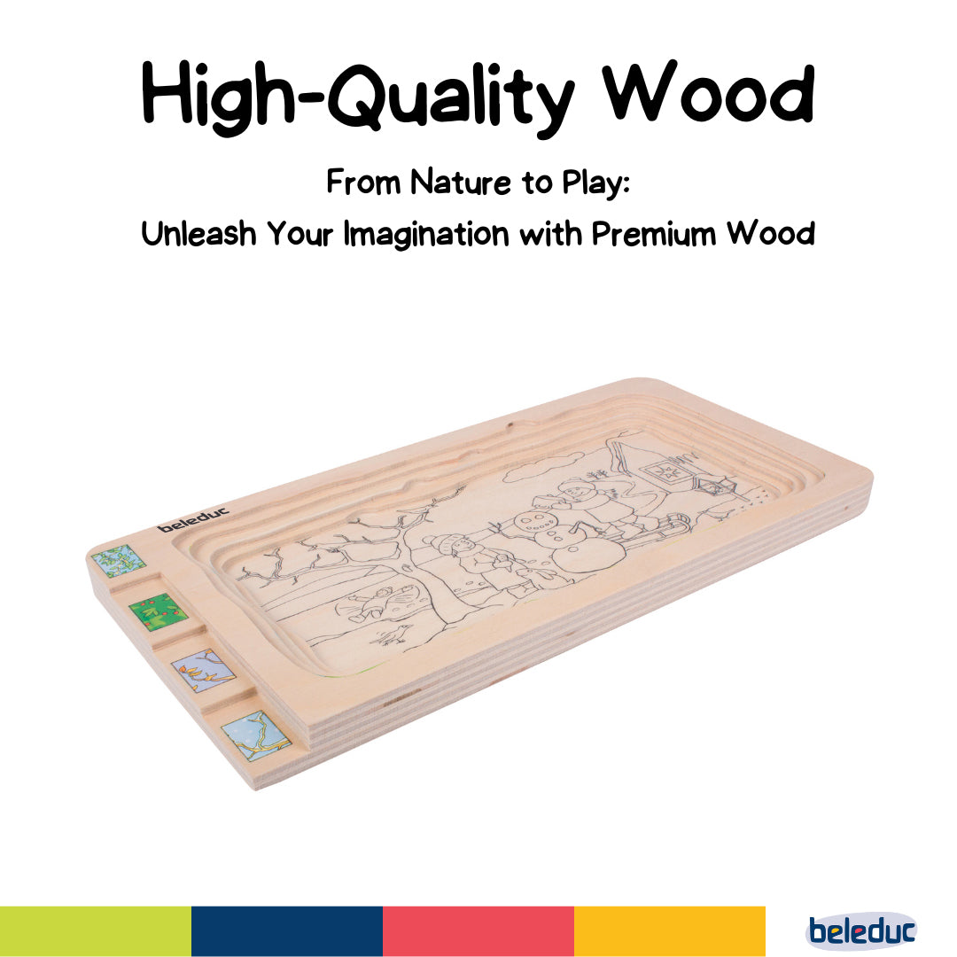 Montessori multi-layer weather landscape puzzle for screen-free play and ecology.

