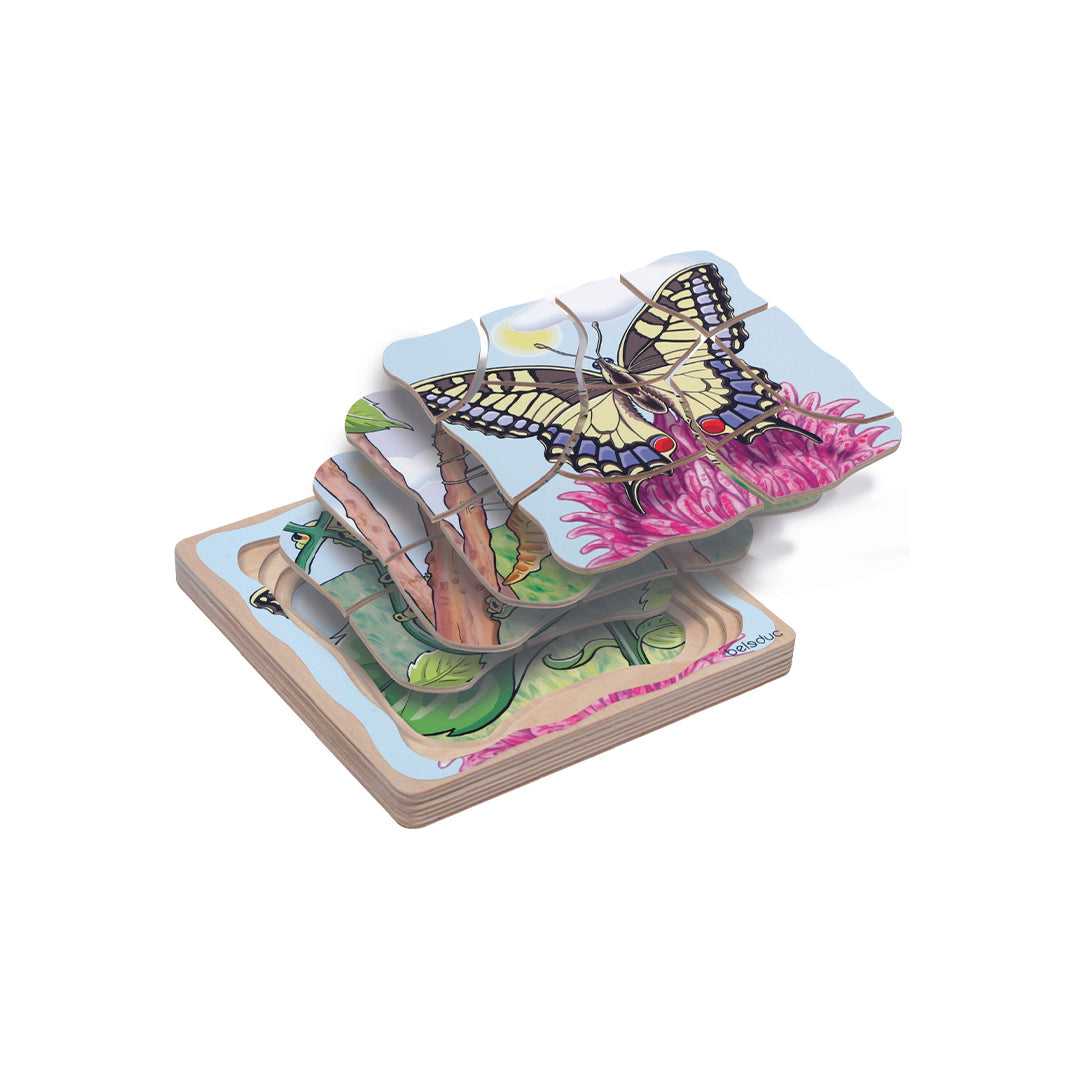 Beleduc 5-in-1 Layer Puzzle Butterfly