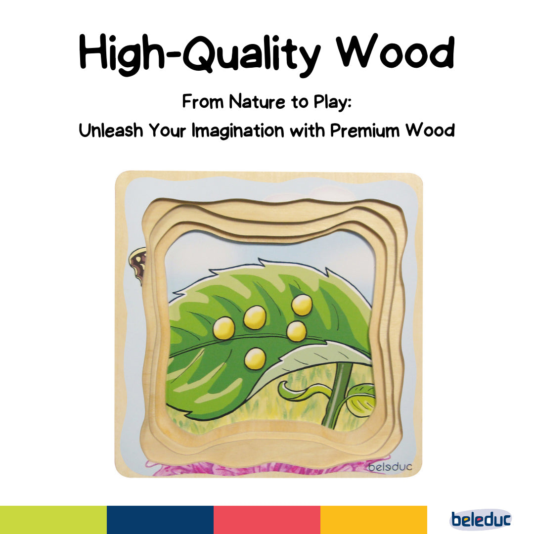 Montessori multi-layer butterfly life cycle puzzle for screen-free play and biology.
