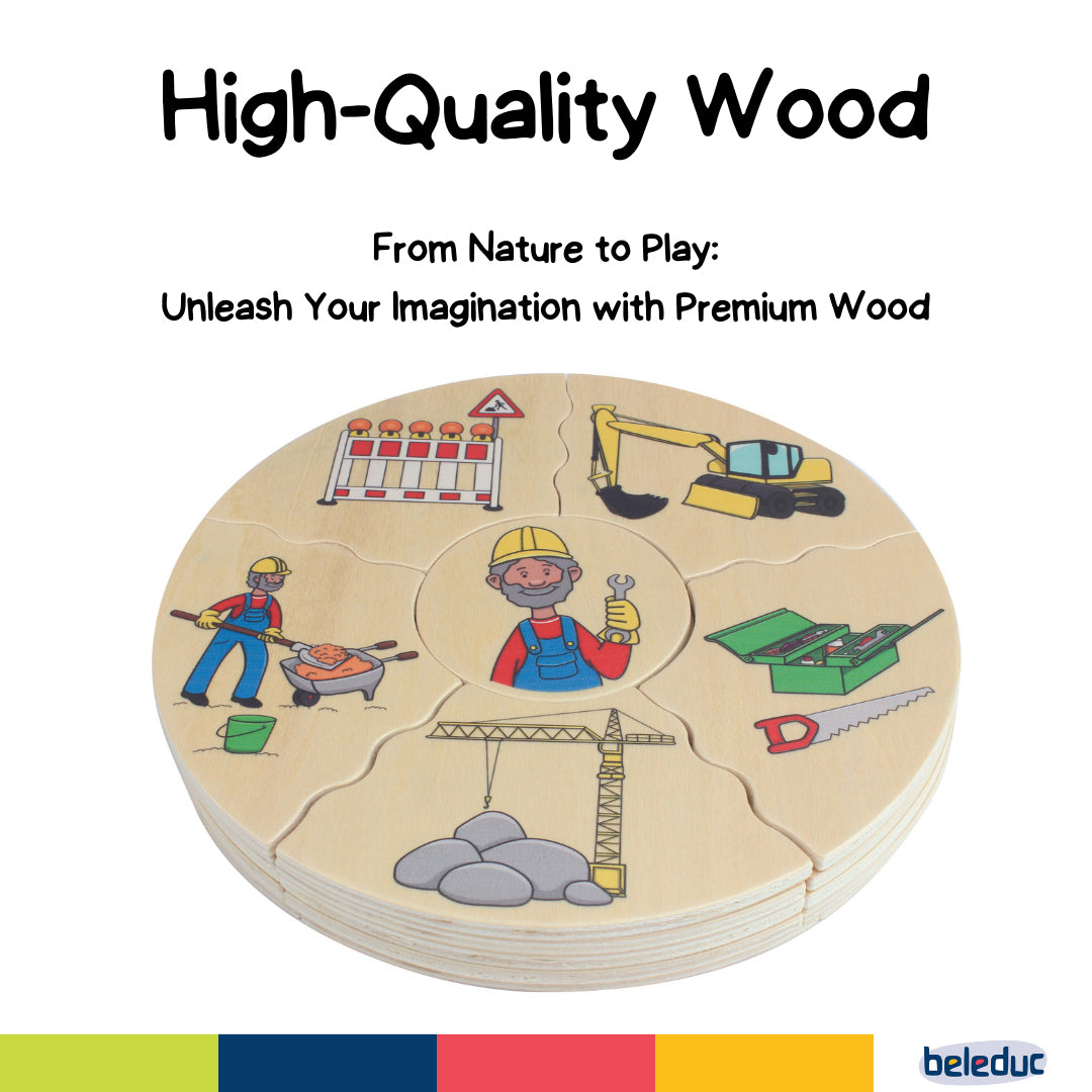 Non-toxic plywood professions classification puzzle for toddlers and educational toys UAE.
