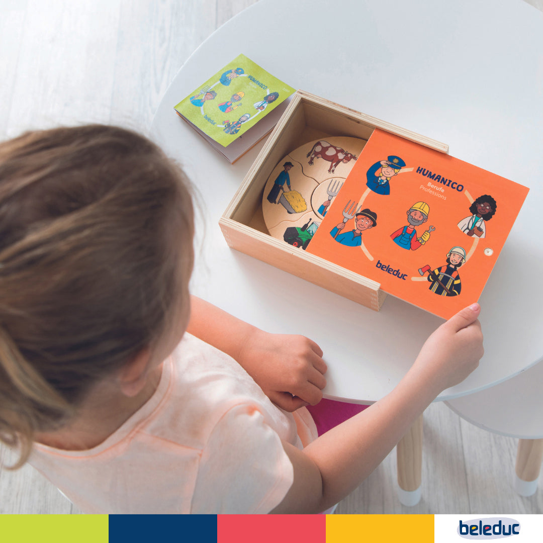 Montessori community helper career sorting game for screen-free play and logic.
