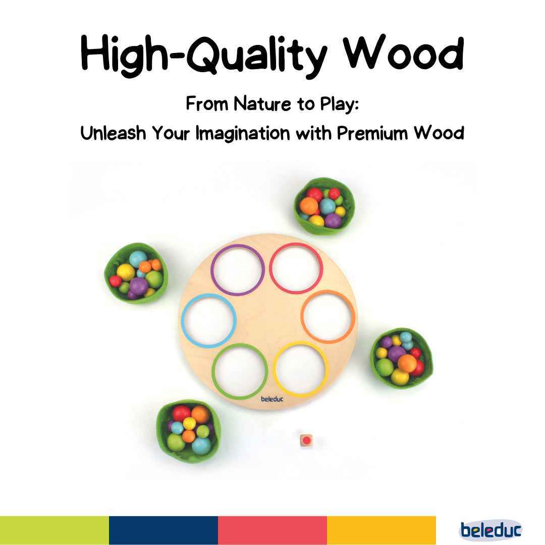 Beleduc Candy Board Game, Wooden Color Matching Toy UAE