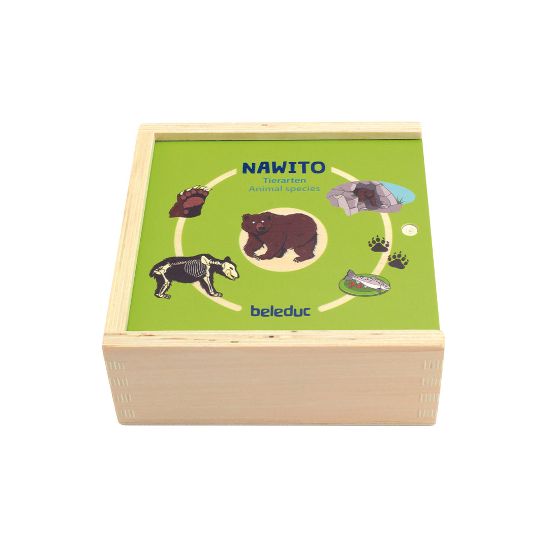 Beleduc Nawito Matching Puzzle Animals wooden board game for kids toys UAE.
