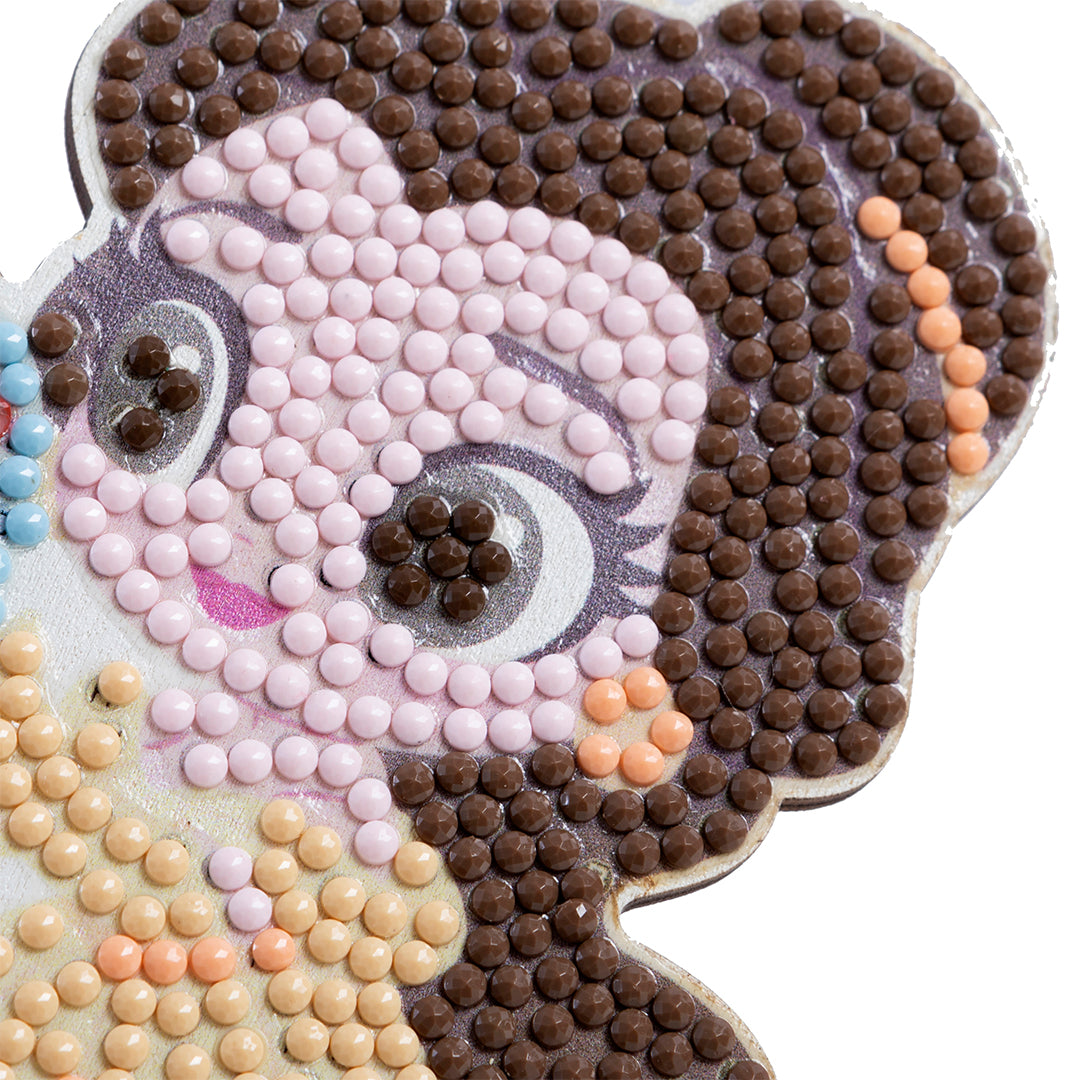 Close-up of the finished Belle Crystal Art Buddy