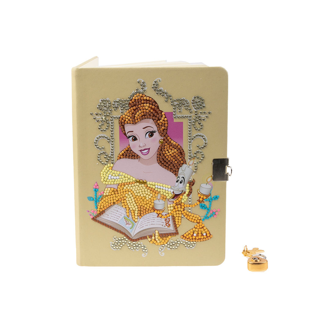 Belle Crystal Art Secret Diary - Disney Princess Diamond Painting Diary with Lock and Key