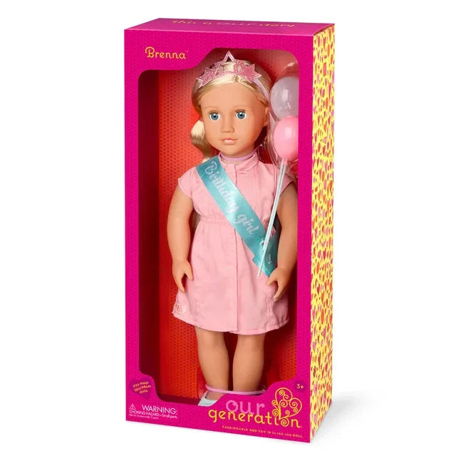 Our Generation Brenna - 18-inch Birthday Party Doll - Toyspry
