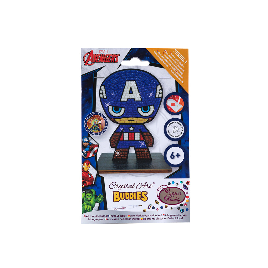 Craft Buddy Marvel Captain America Crystal Art Buddy - Toyspry