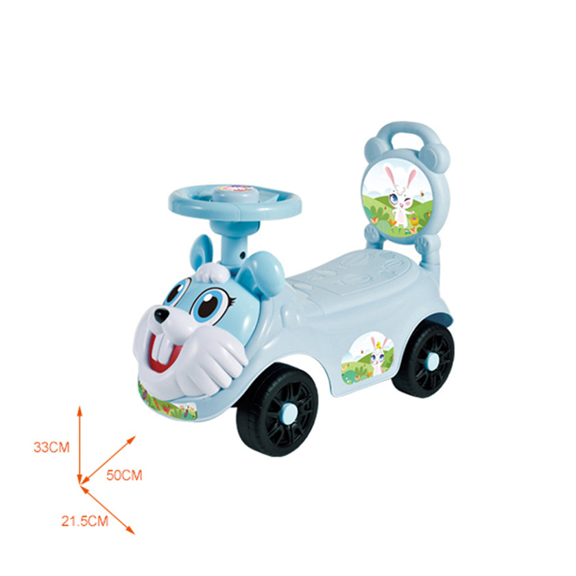 Cartoon Bunny Ride-On Car with Music