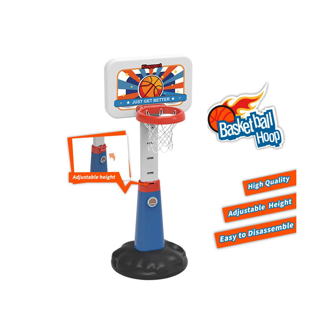 Adjustable Height Children's Indoor & Outdoor Basketball Hoop Set - Toyspry