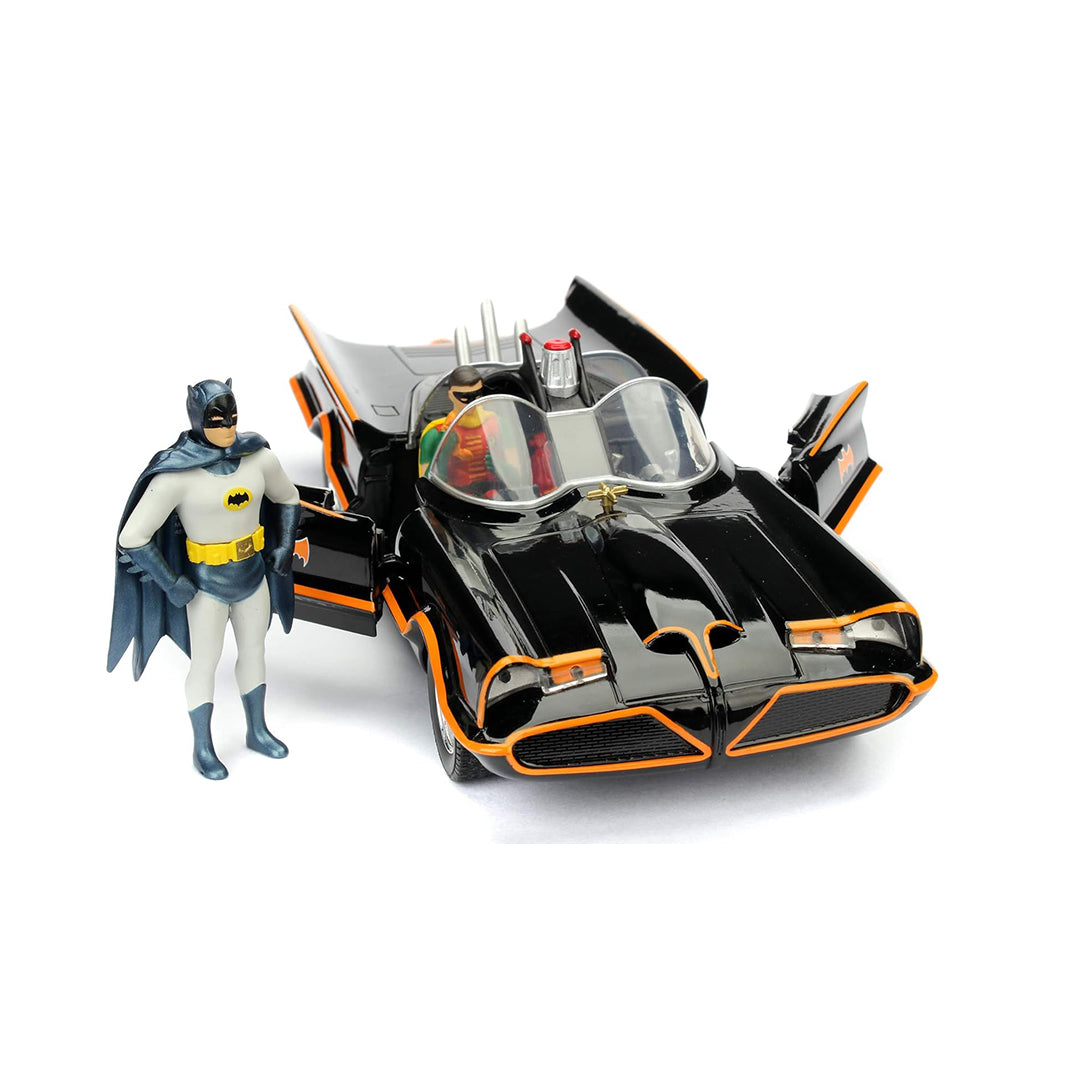 Jada 1966 Classic Batmobile 1:24 Die-Cast Metal Car with Batman Figure.