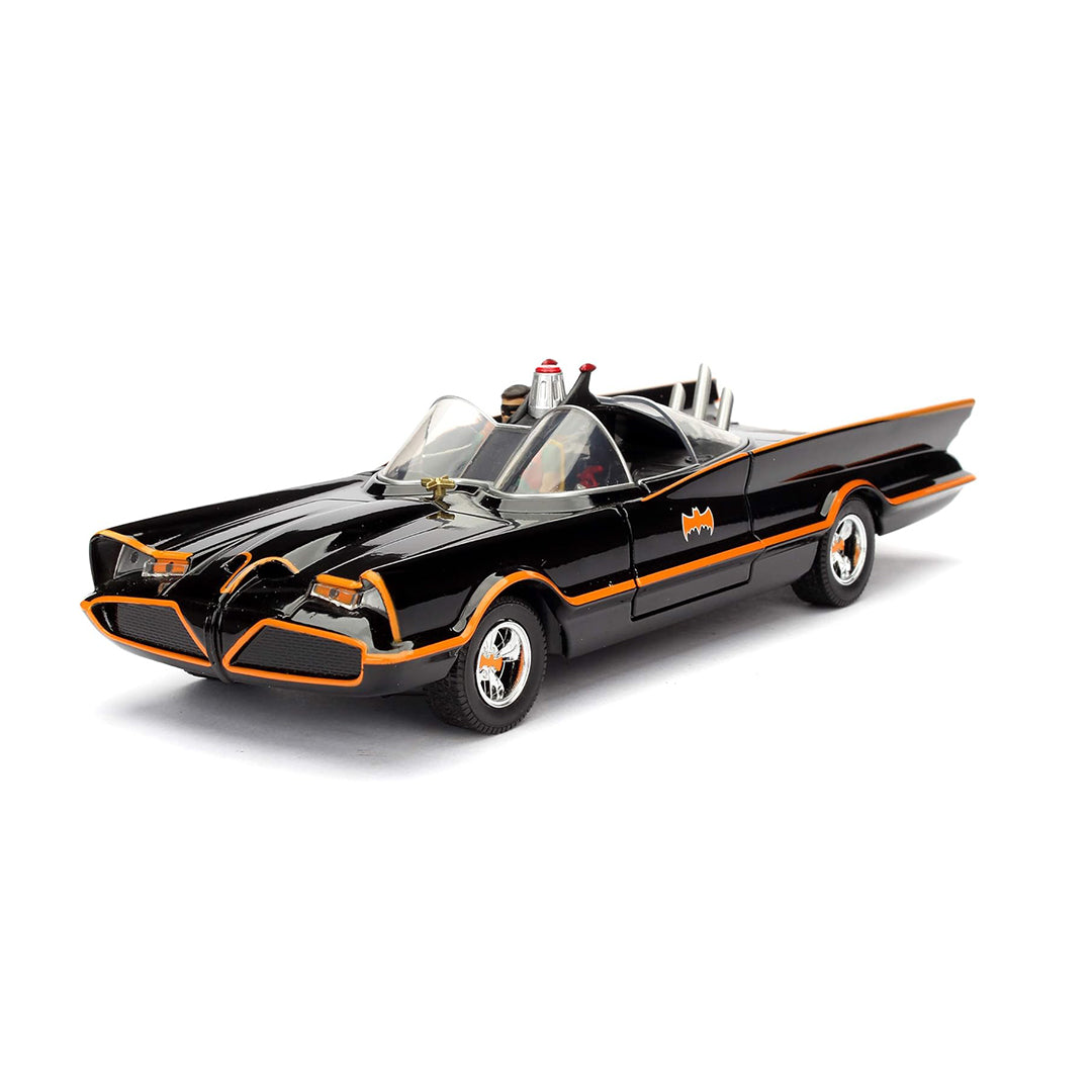 Close-up of the 1966 Classic Batmobile die-cast model.