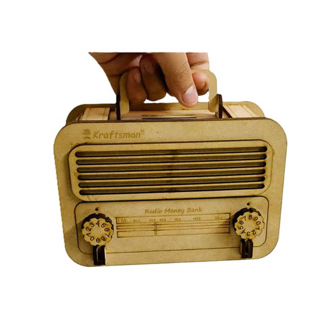 Classic Wooden Money Bank with Password Lock for Secure Savings