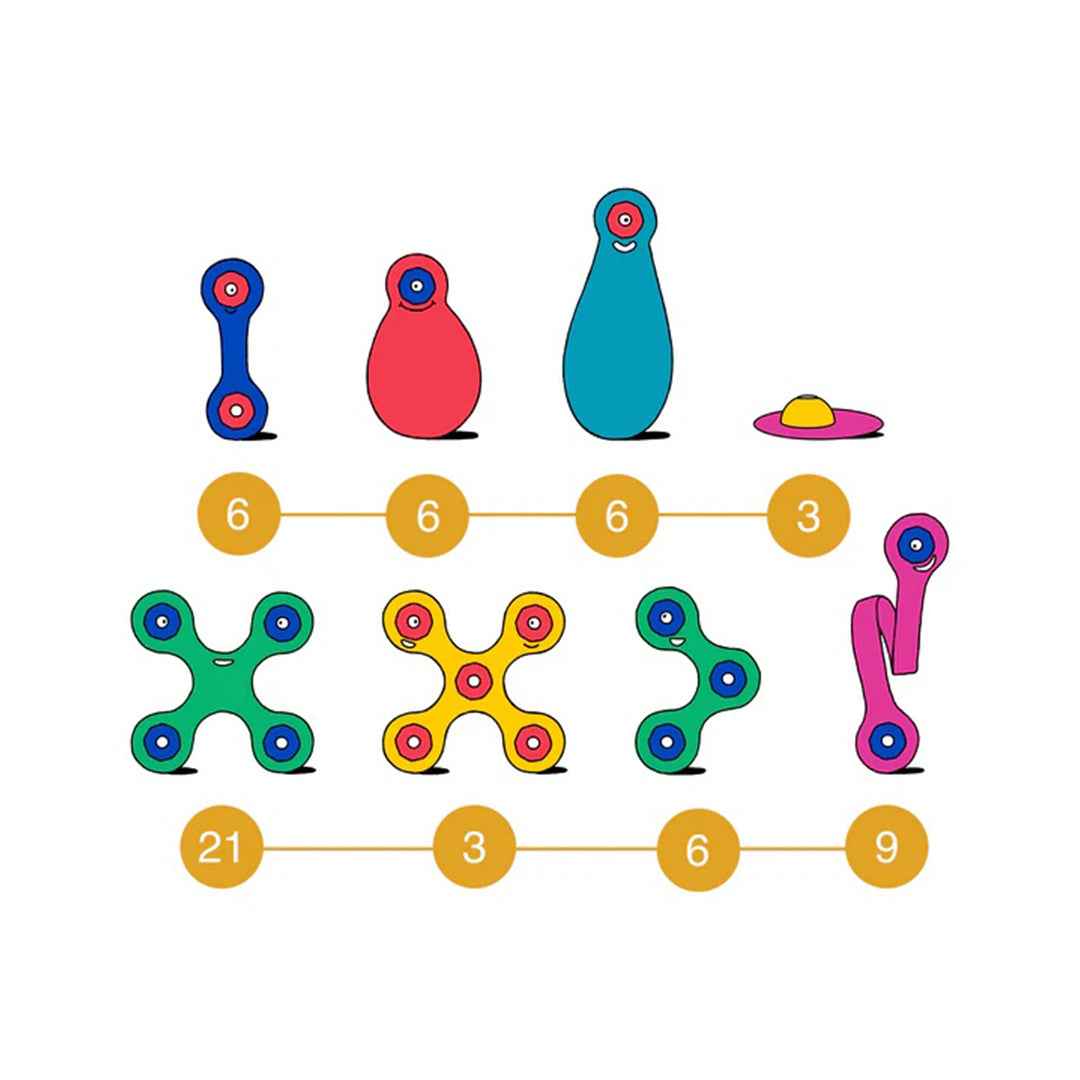 Clixo Super Rainbow Pack 60-Piece Magnetic Building Set (Copy)