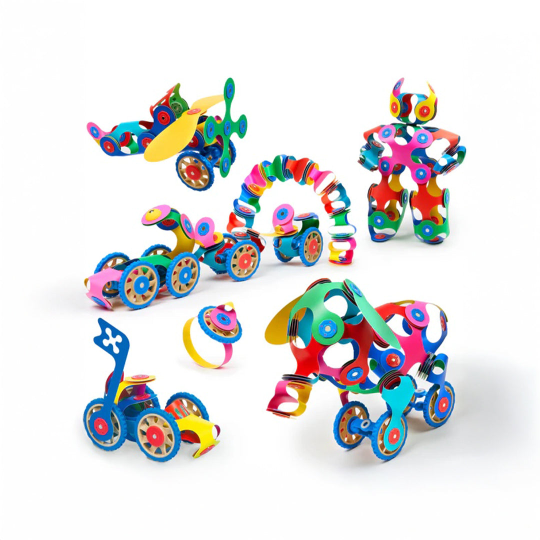 Clixo Wheel Creator Pack 72-Piece Magnetic Building Set