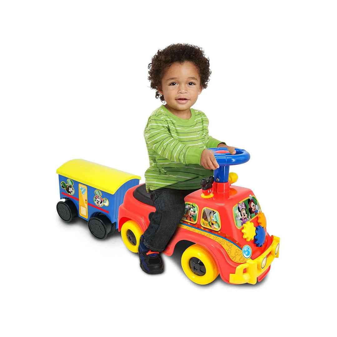Kiddieland Mickey Mouse Camper Van with Trailer - Ride-On Car - Toyspry