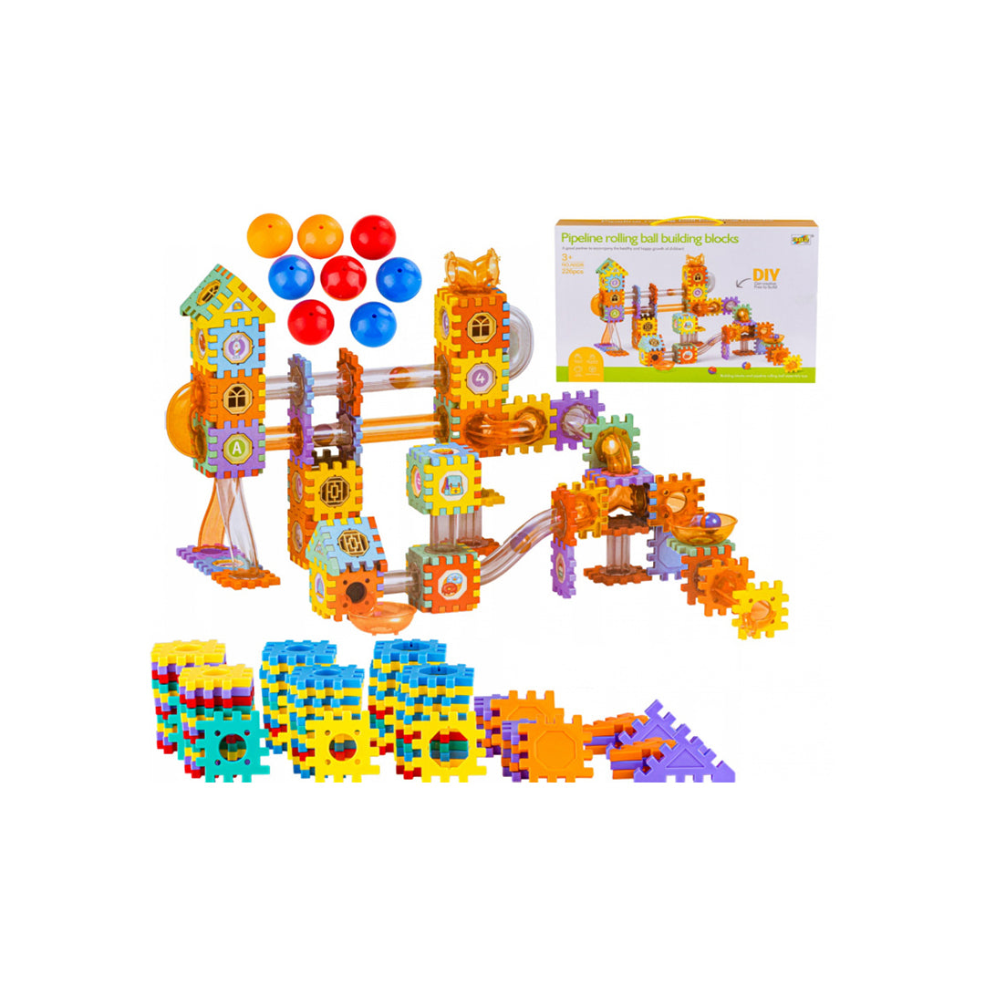 226-Piece Construction Building Blocks with Ball Track