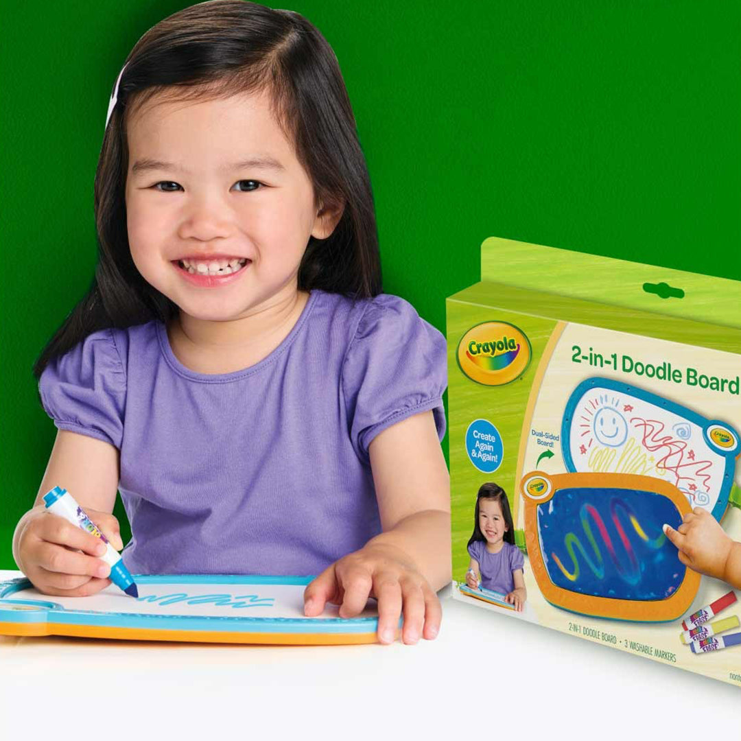 Crayola 2-in-1 Doodle Board | Mess-Free Toddler Drawing Board