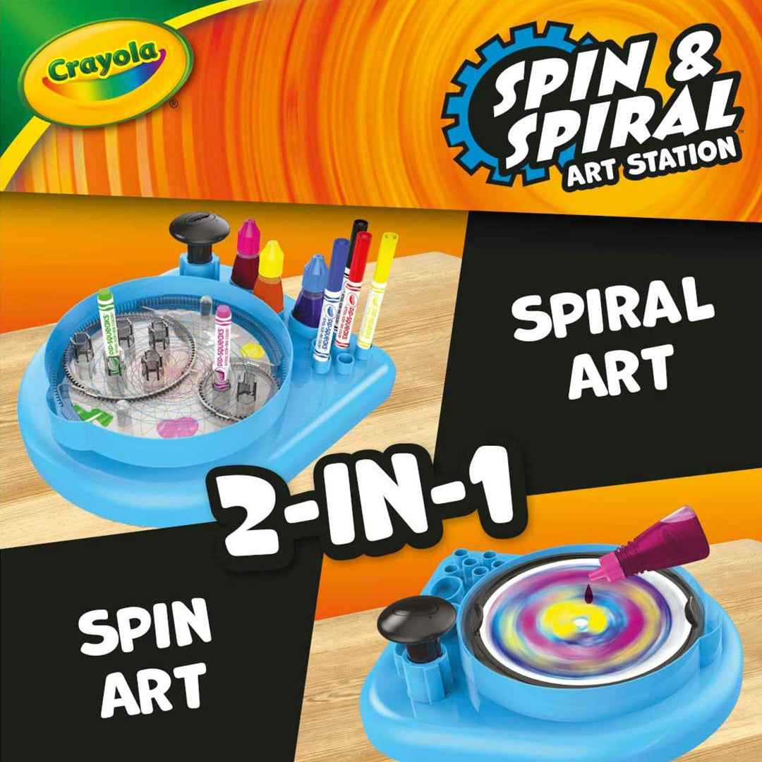 Crayola Spin & Spiral 2-in-1 Art Station - Toyspry