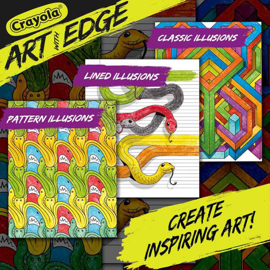 Crayola Art With Edge Optical Illusions Coloring Book - Toyspry