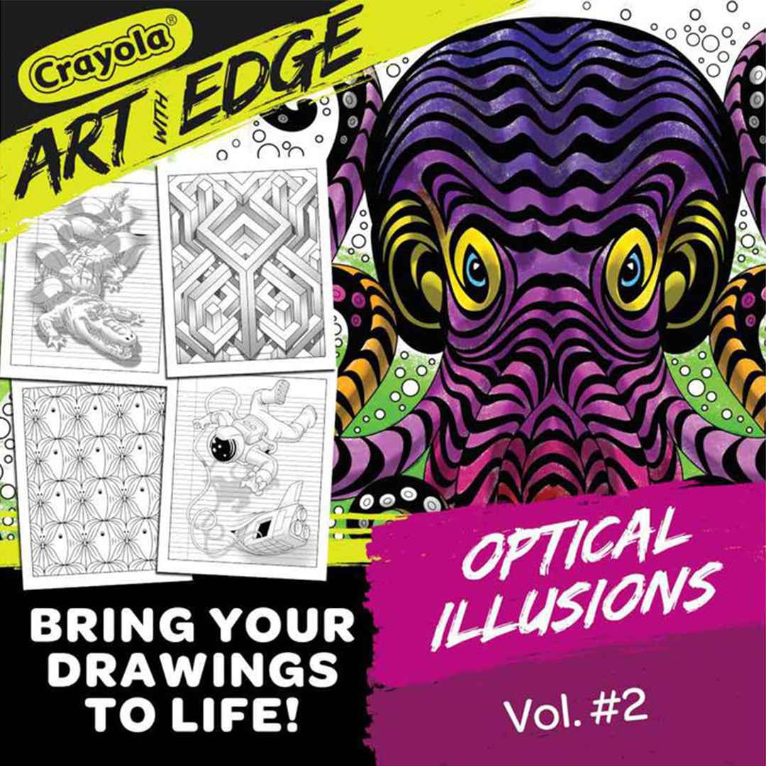 Crayola Art With Edge Optical Illusions Coloring Book - Toyspry