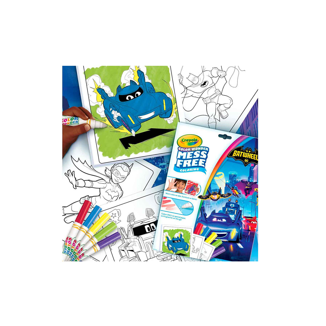 Close-up of the Batwheels characters Bam and Redbird on a Coloring Page
