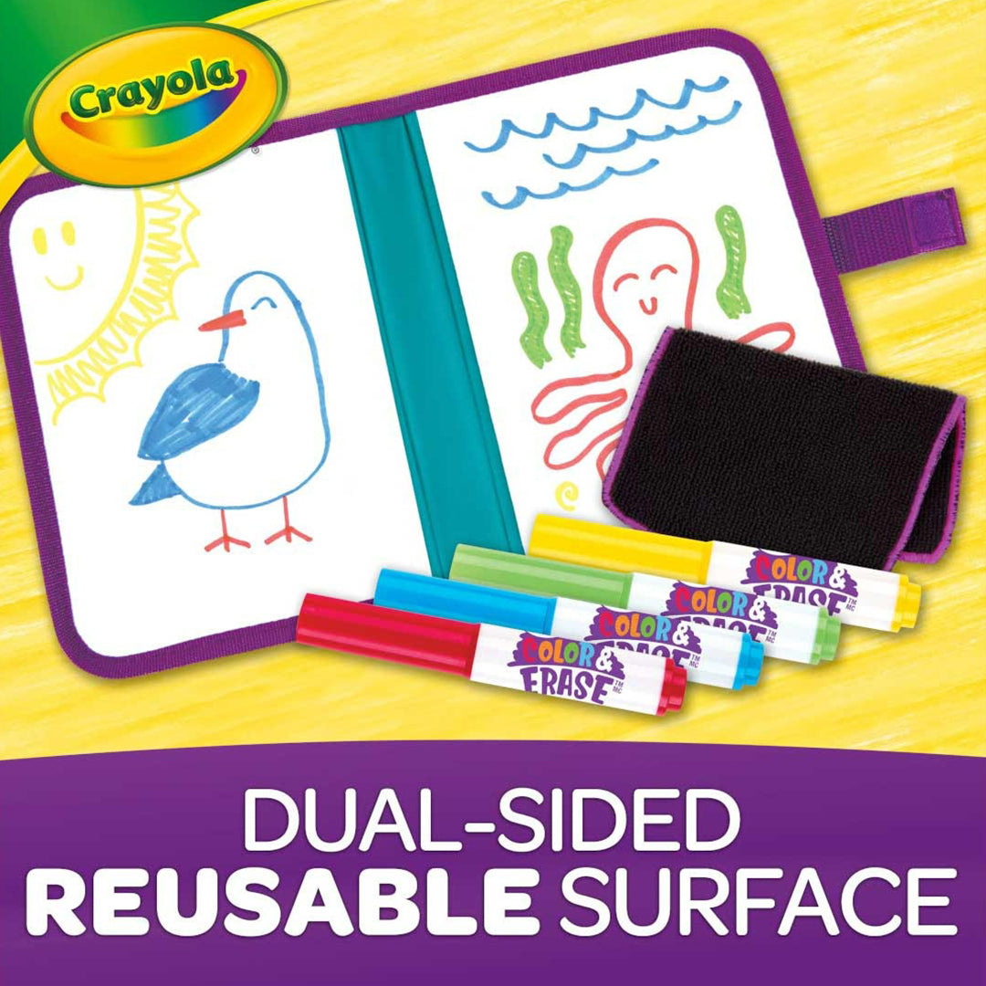 Crayola Color & Erase Drawing Board | Portable Travel Coloring Kit