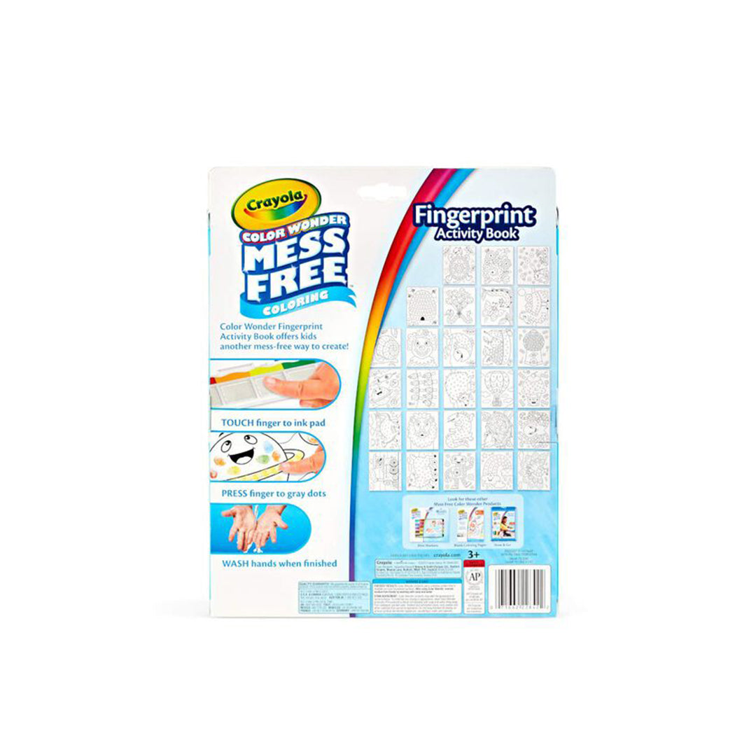 Crayola Color Wonder Fingerprint Activity Book | Mess-Free Fingerprint Painting Kit - Toyspry