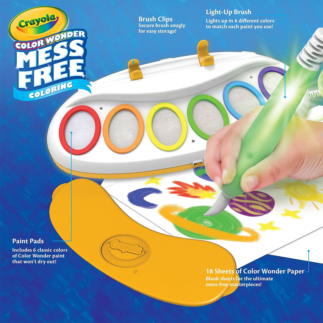 Crayola Color Wonder Magic Light Brush Kit | Mess-Free Painting & Sensory Toy