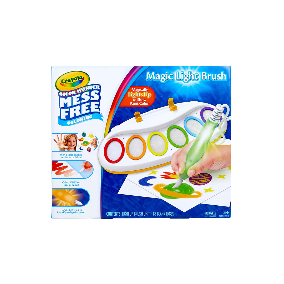 Crayola Color Wonder Magic Light Brush Kit with All Contents on Display
