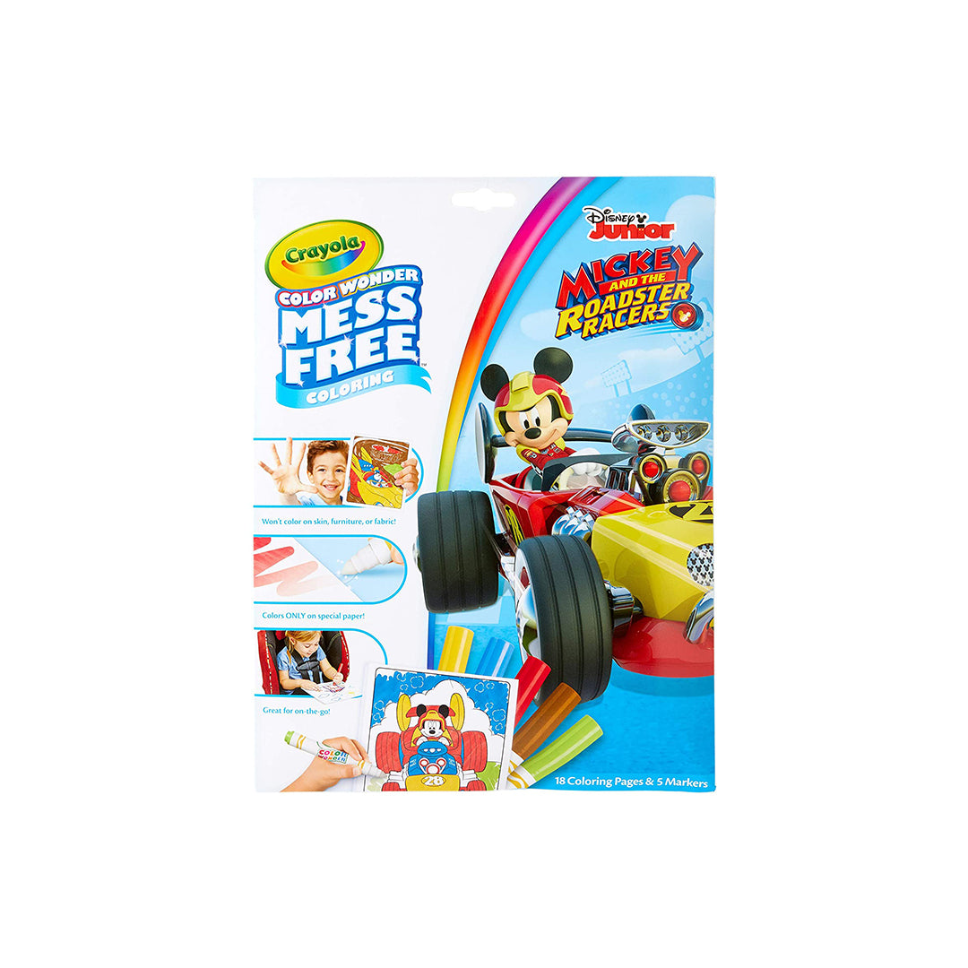 Crayola Color Wonder Mickey Mouse Roadster Racers | Mess-Free Coloring Pad & Markers