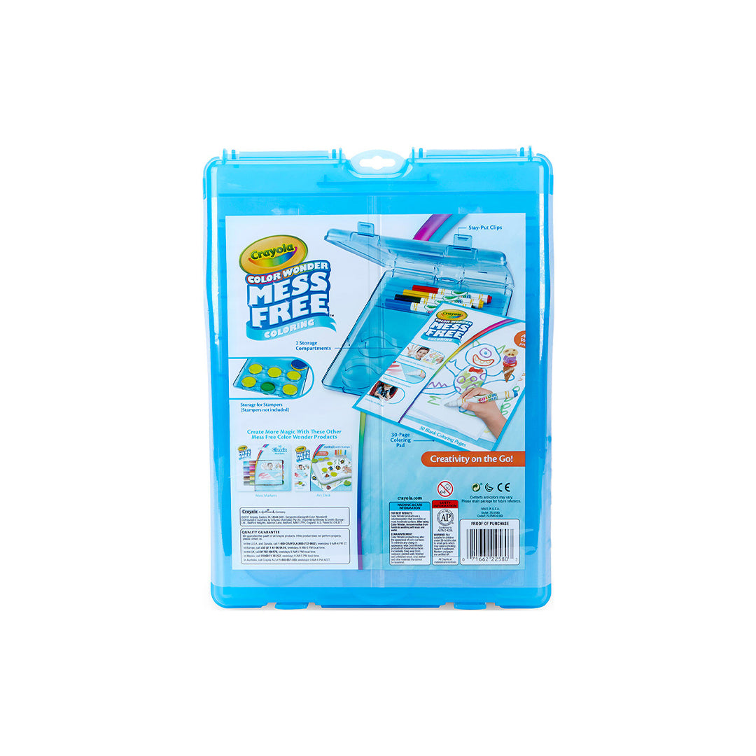 Kids Travel Coloring Kit Highlighting its Portable and Mess-Free Features
