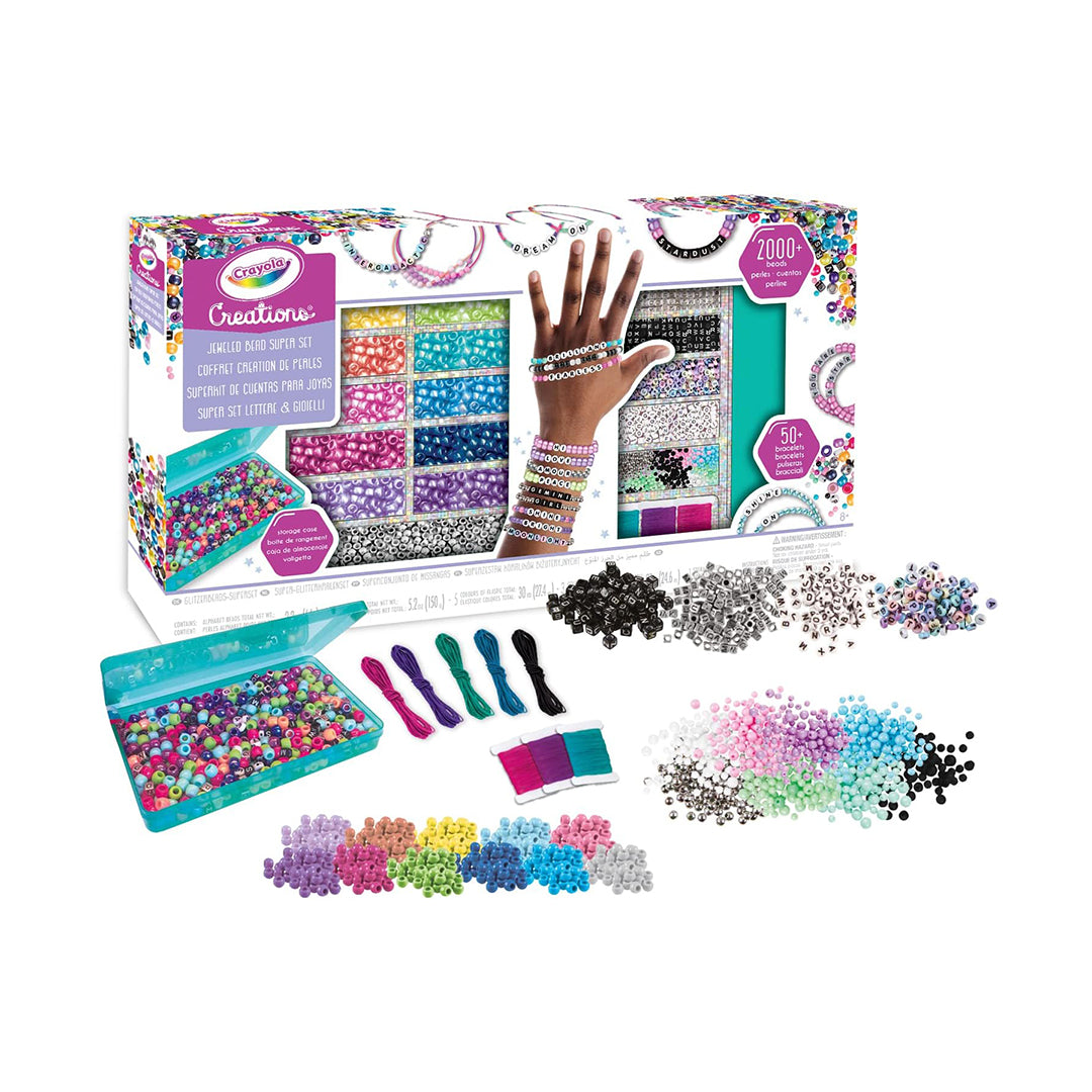 Crayola Creations Personalized Bracelet Making Kit with all the included beads
