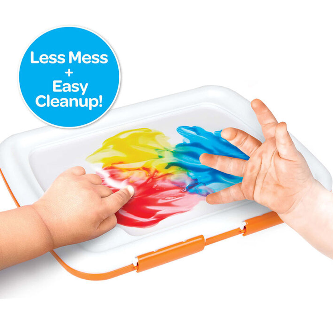 Crayola Easy-Clean Finger Paint Station | Mess-Free Washable Paint Set for Toddlers