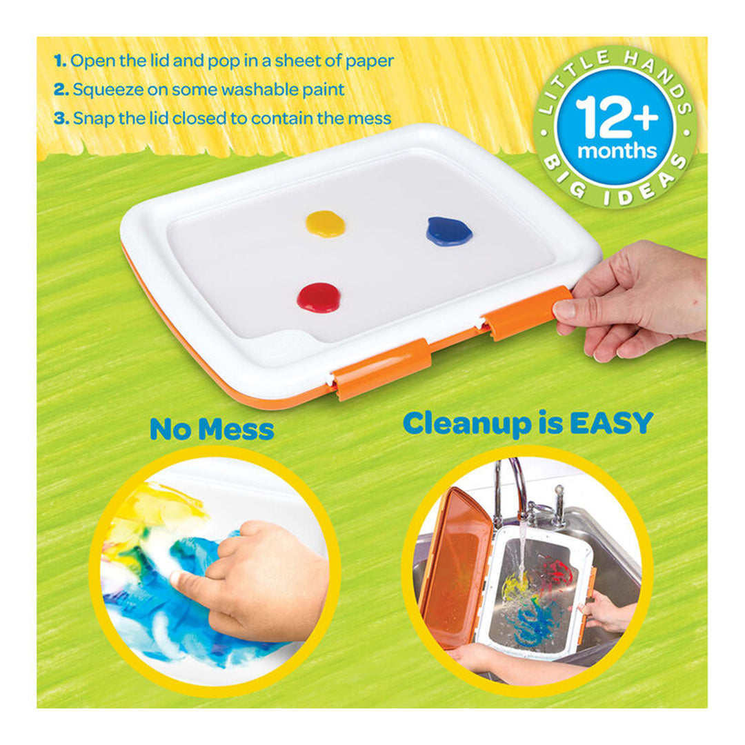 Crayola Easy-Clean Finger Paint Station | Mess-Free Washable Paint Set for Toddlers