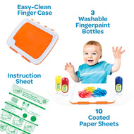 Crayola Easy-Clean Finger Paint Station | Mess-Free Washable Paint Set for Toddlers