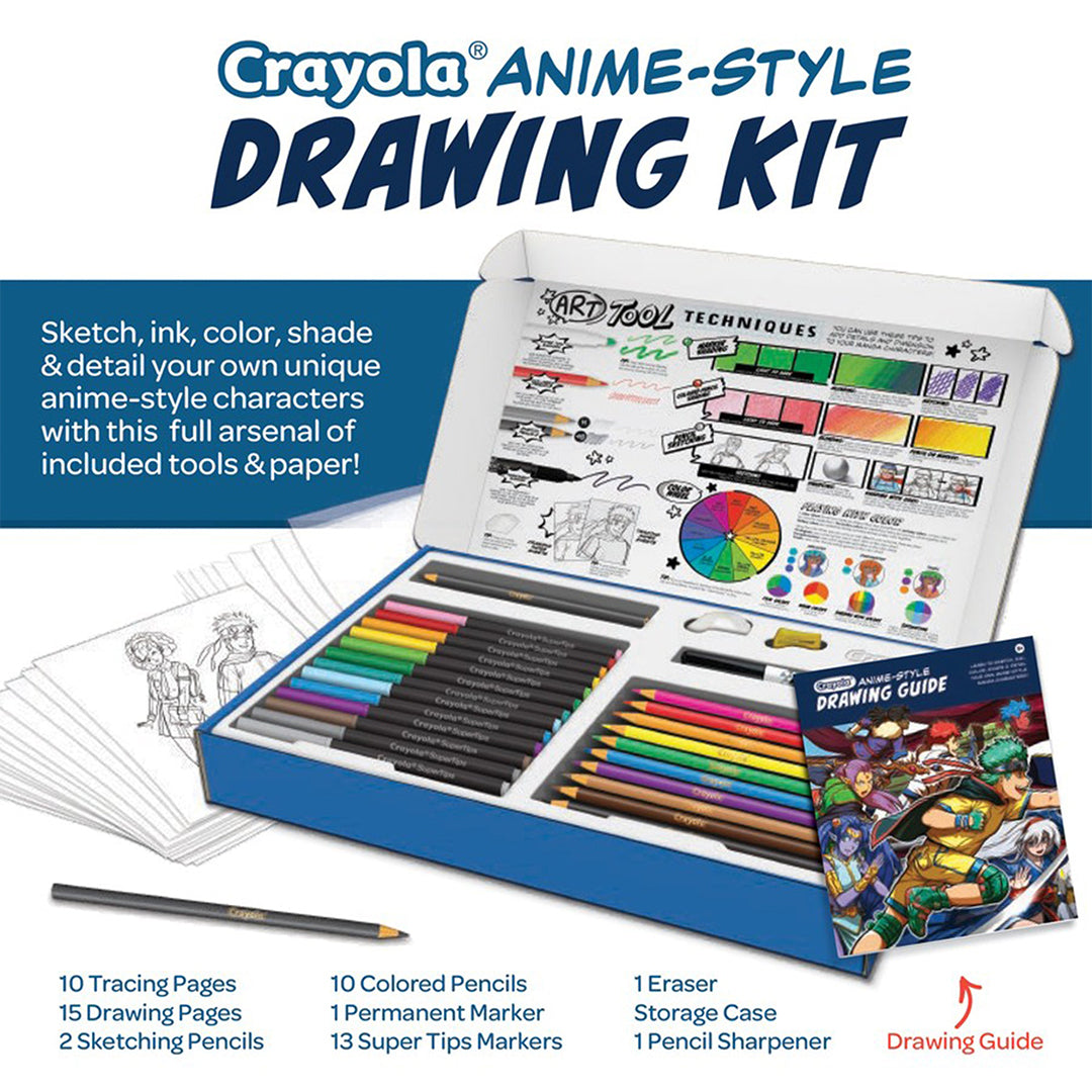 Crayola Learn to Draw Manga Drawing Kit - Toyspry
