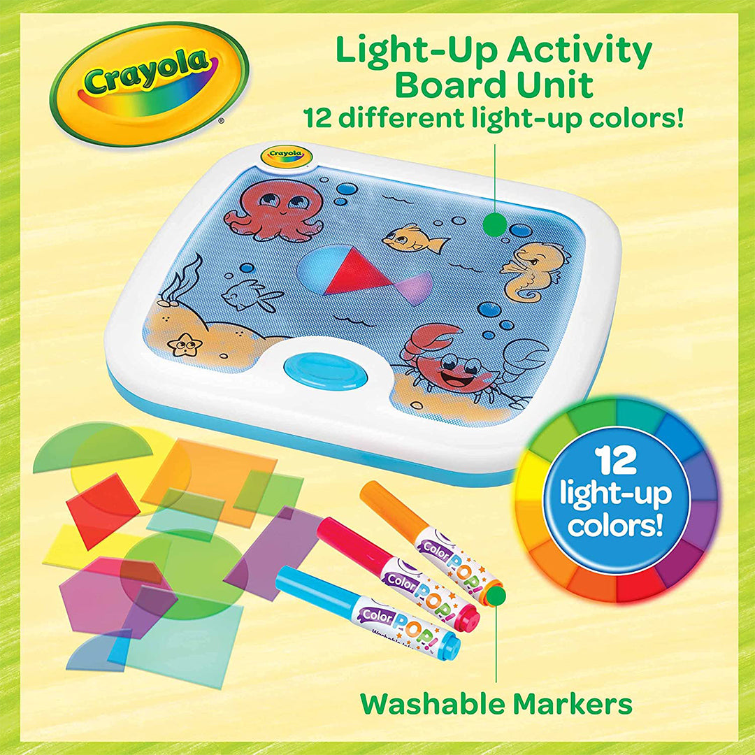 Crayola Light-Up Activity Board | Educational Toy for Kids (3+) with Color Mixing & Shapes