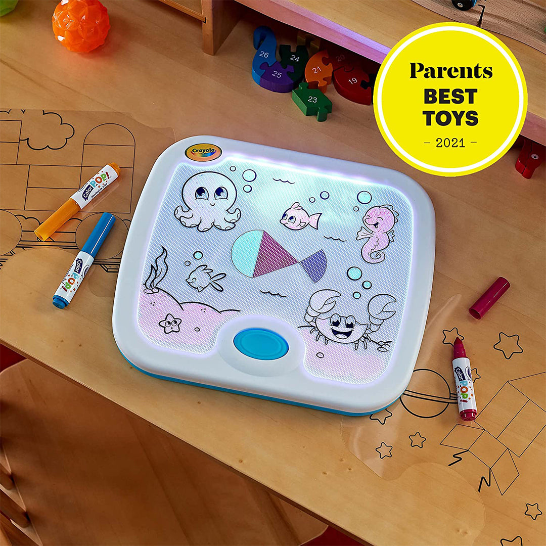 Crayola Light-Up Activity Board | Educational Toy for Kids (3+) with Color Mixing & Shapes