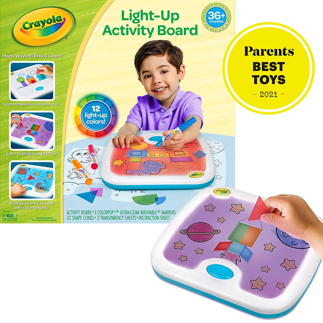 Crayola Light-Up Activity Board | Educational Toy for Kids (3+) with Color Mixing & Shapes