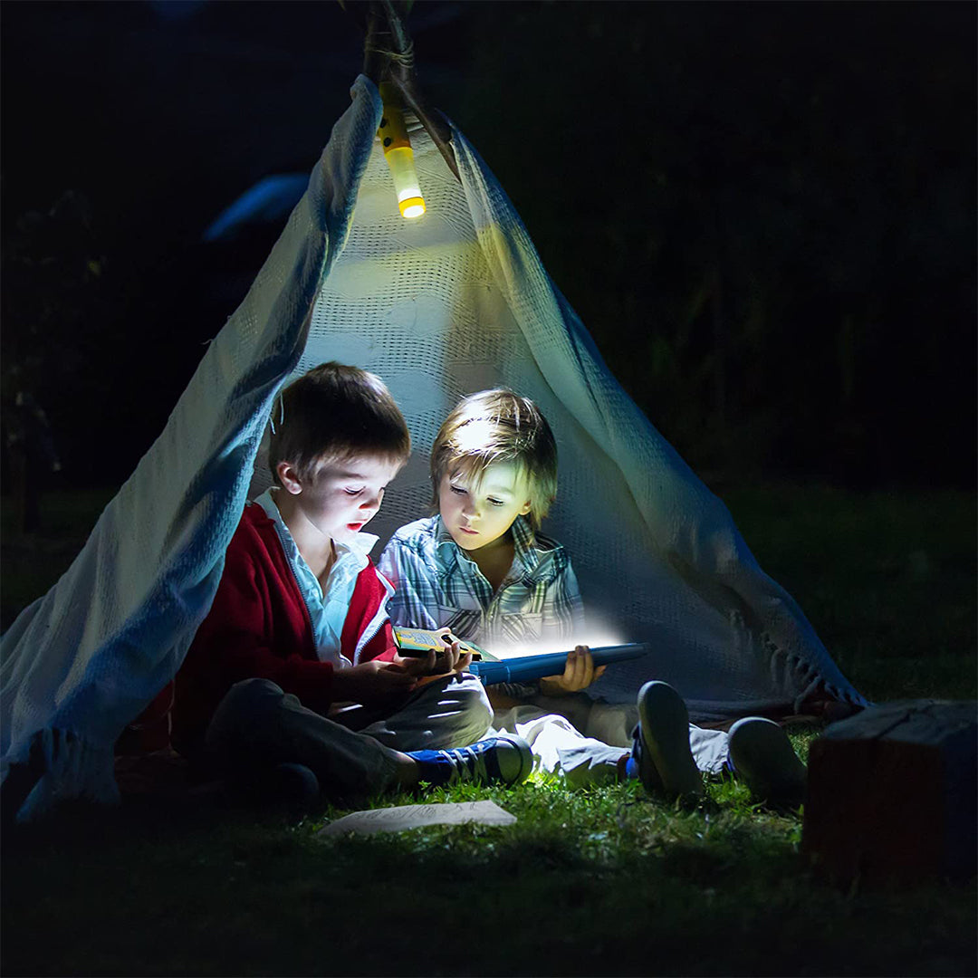 The illuminated tracing pad glowing in a dark room
