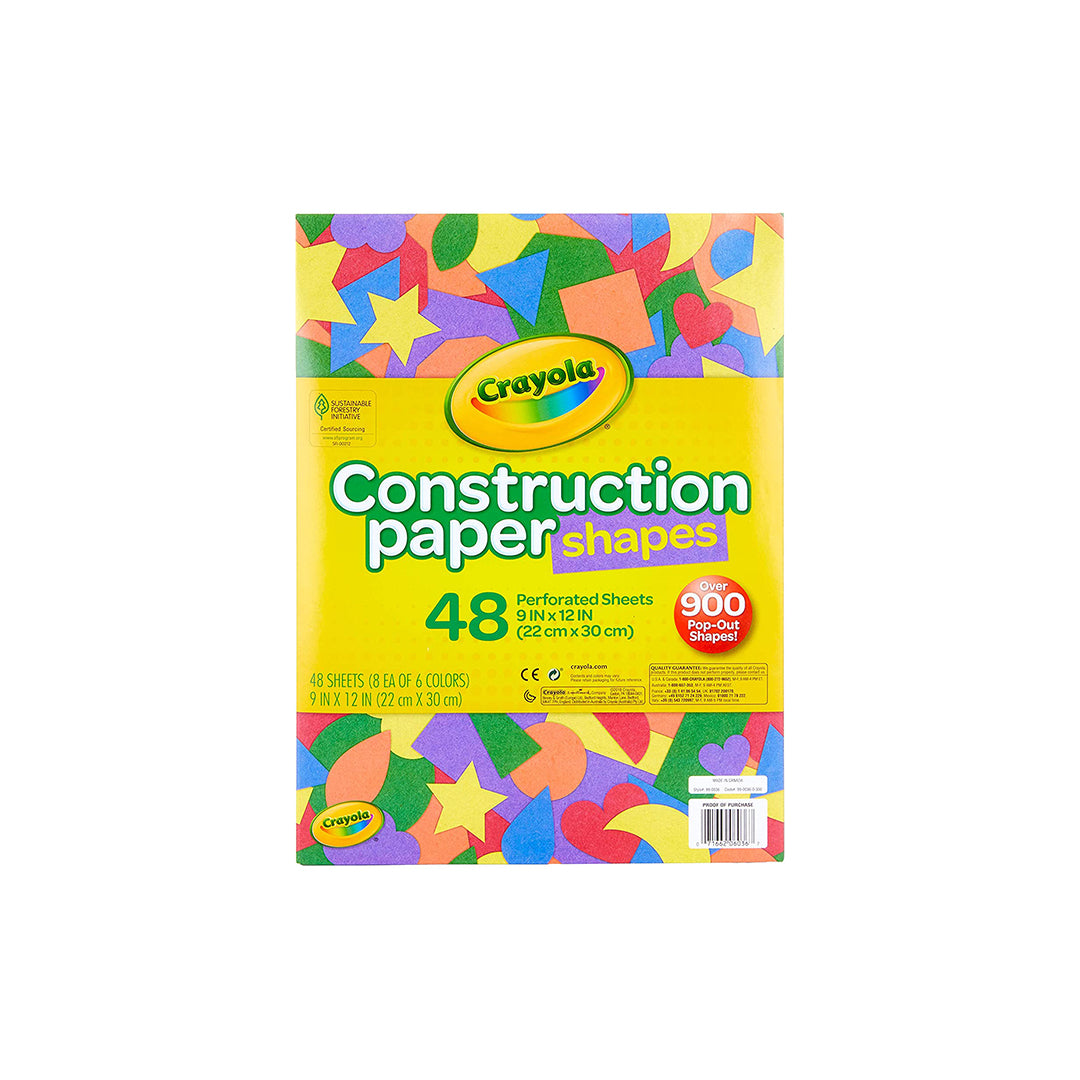 Crayola Pre-Cut Paper Shapes for Kids | Micro-Perforated Craft Shapes - Toyspry