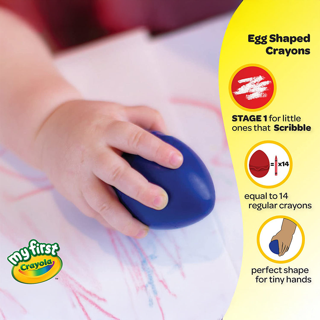 Crayola My First Palm Grip Crayons | Toddler Coloring Supplies & Fine Motor Skills Toy
