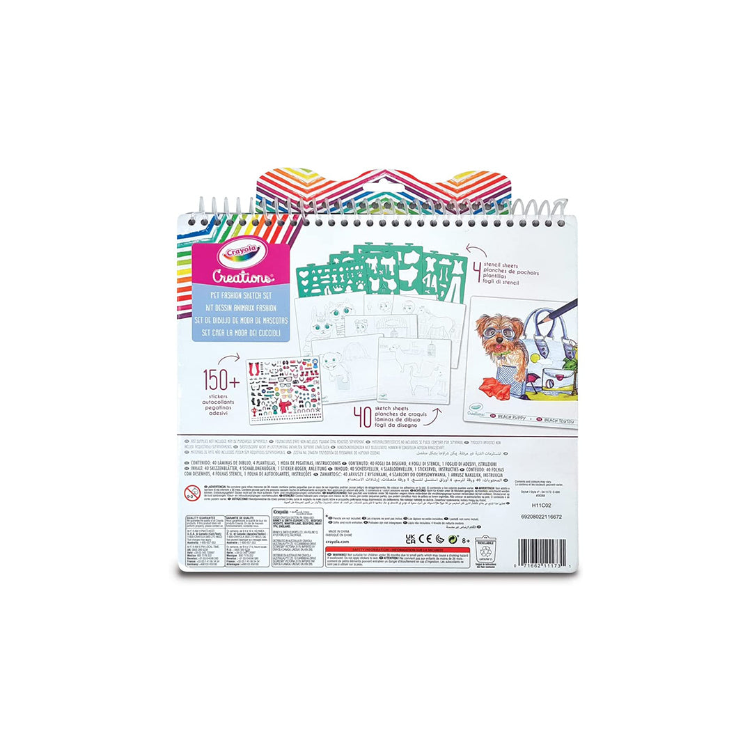 Crayola Pets Fashion Sketch Set | Pet Design Art Kit